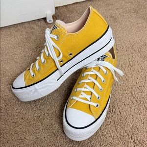 CONVERSE Chuck Taylor All Star Lift Yellow Platform Sneaker ~ 8.5